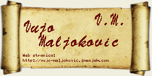 Vujo Maljoković vizit kartica